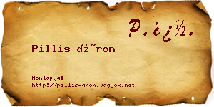 Pillis Áron névjegykártya